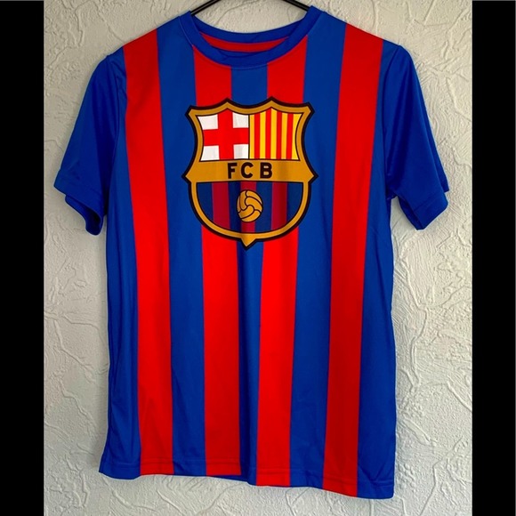 YOUTH OFFICIAL BARCELONA SOCCER JERSEY SOZE LARGE NICE - Picture 1 of 3